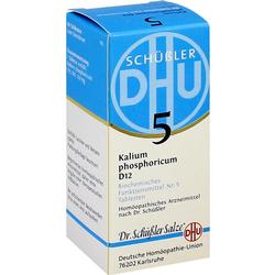 Eine Verpackung von homöopathischen Tabletten namens Kalium phosphoricum D12.