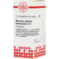 Weiße Verpackung von homöopathischen Globuli mit rotem DHU-Logo.