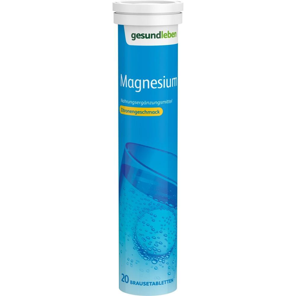 Blaue Dose mit Brausetabletten mit Zitronengeschmack.