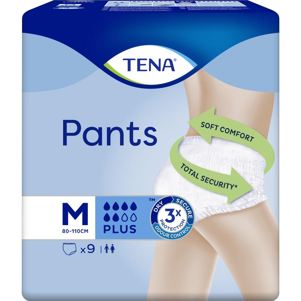 Verpackung von TENA Pants für mittlere Größe mit Komfort und Sicherheit.